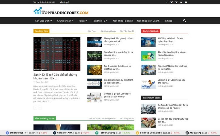 Toptradingforex.com là trang chuyên về tin tức tài chính